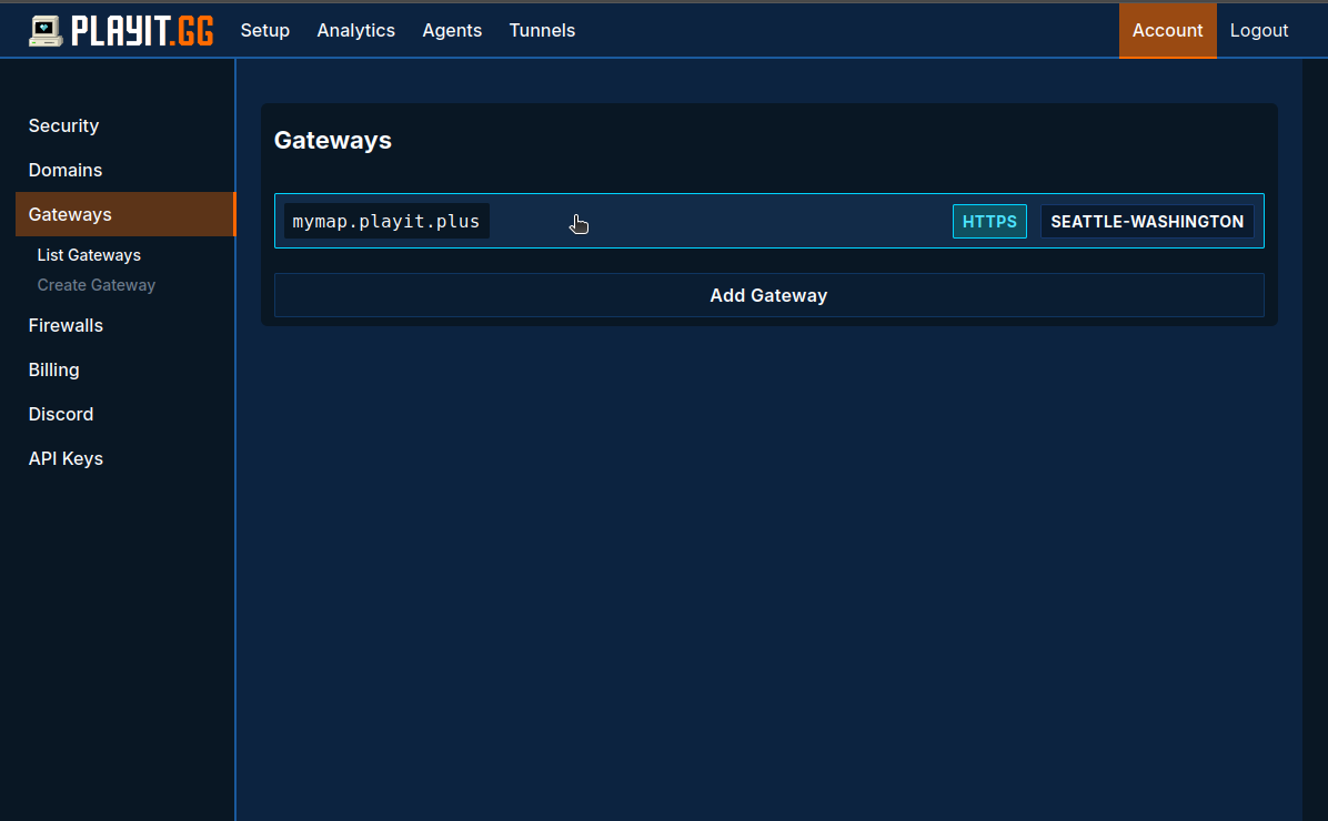 Find gateway